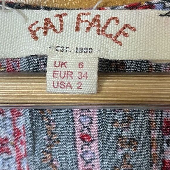 Fat face multi color striped ditsy floral short sleeve tunic top - Picture 5 of 11